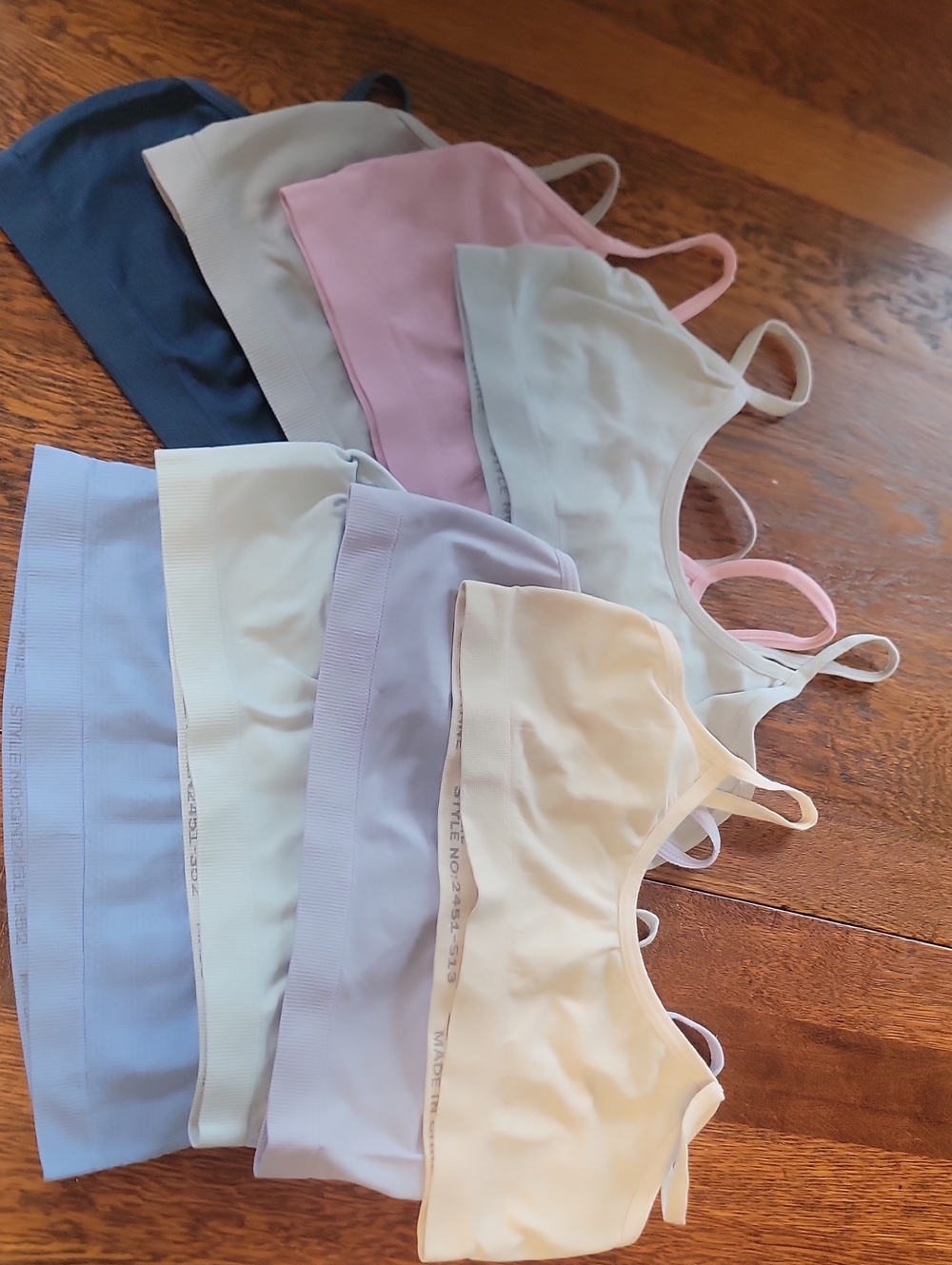 Target Girls Seamless Bralette Set - Pink, Blue, Cream, Lavender, Navy